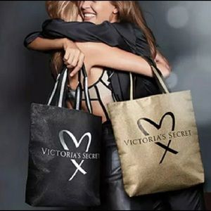 NWT Victoria’s Secret Gold Tote Runway Bag